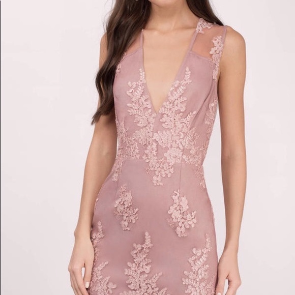 Tobi One Night Pink Lace Dress size M - Picture 11 of 12